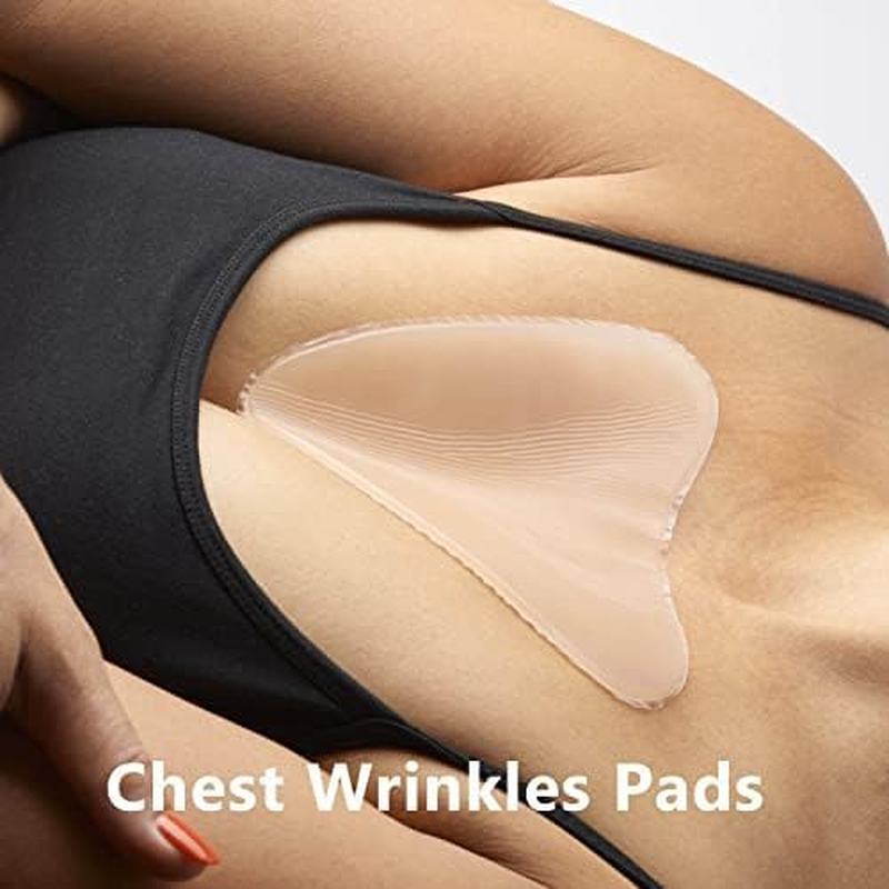 Chest Wrinkle Pads - Pack of 2 Silicone Chest Wrinkle Patches for Cleavage Wrinkle Prevention - Results from 1St Use, Line Repair Patch, Reusable Anti-Aging Stickers image number 2
