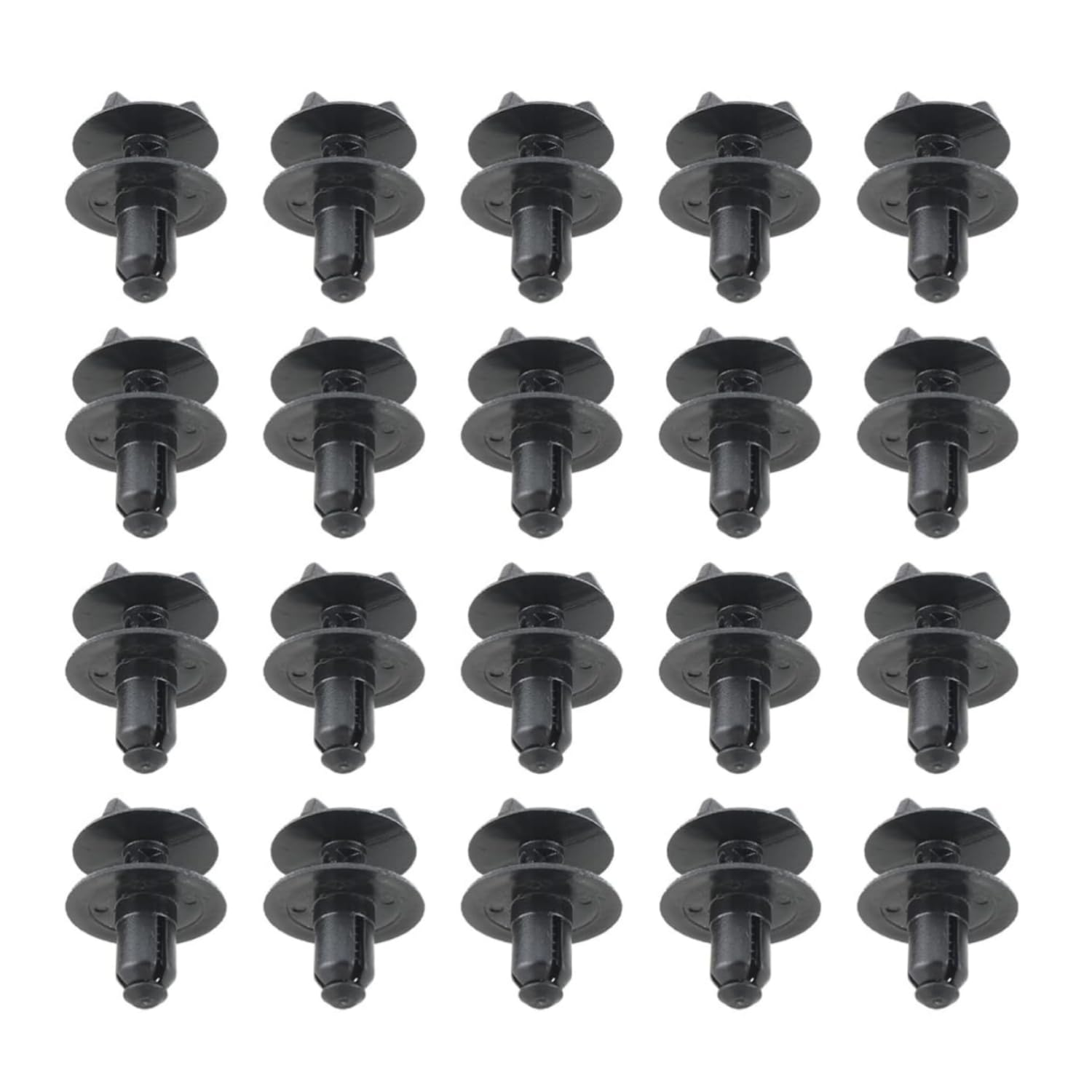 MEZOKUCEL 20Pcs Battery Covers Cowl Panel Retainer Clips LR024316 Fit 9Mm Hole Black Nylon Compatible with Car Interior Parts Defender 90 110, Fits Evoque 2012-On image number 2