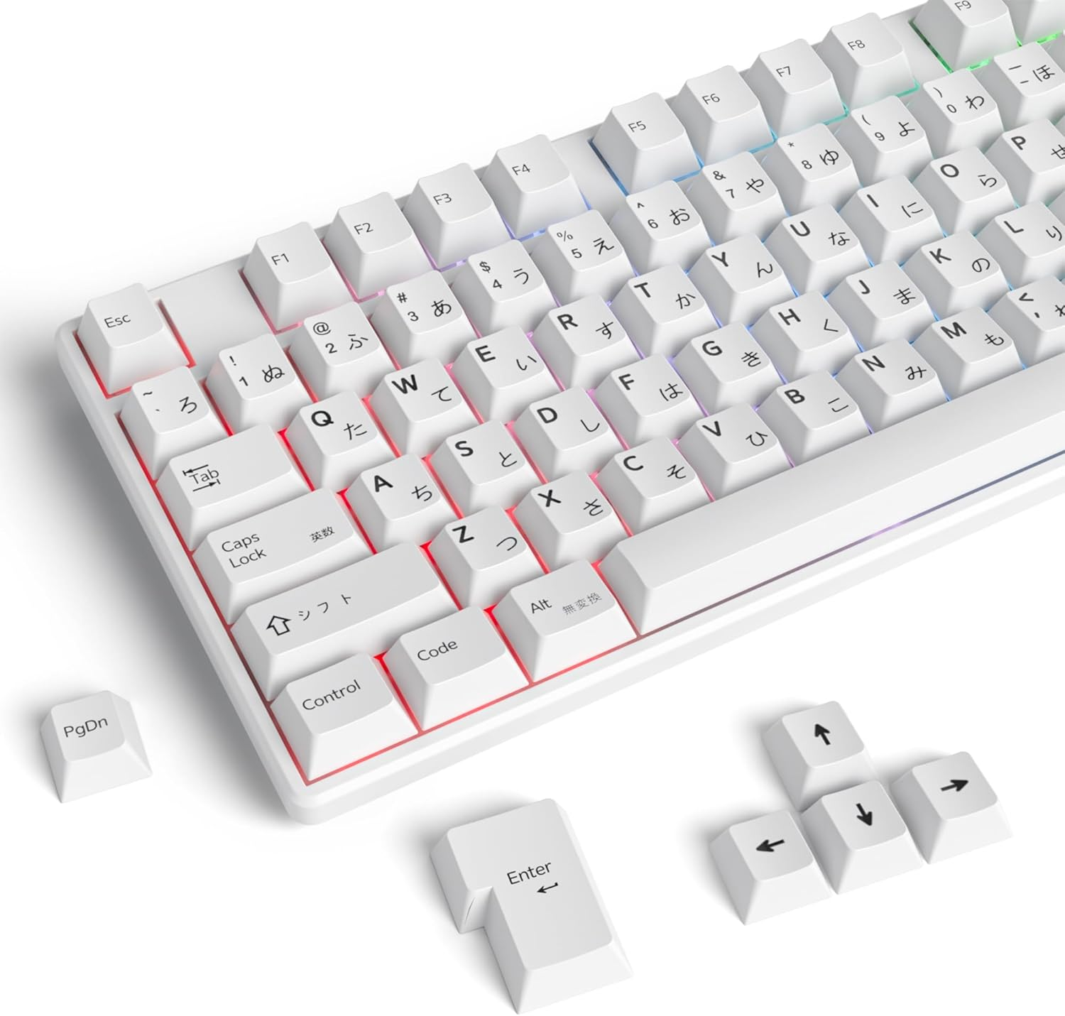 Guffercty Kred 140- Keys Side Printed Keycap PBT Gradient Keycaps 75 Percent, Cherry Profile Minimalist Style Custom Shine through Keyboard Keycap for Mechanical Keyboards(Grey Side Print) image number 4