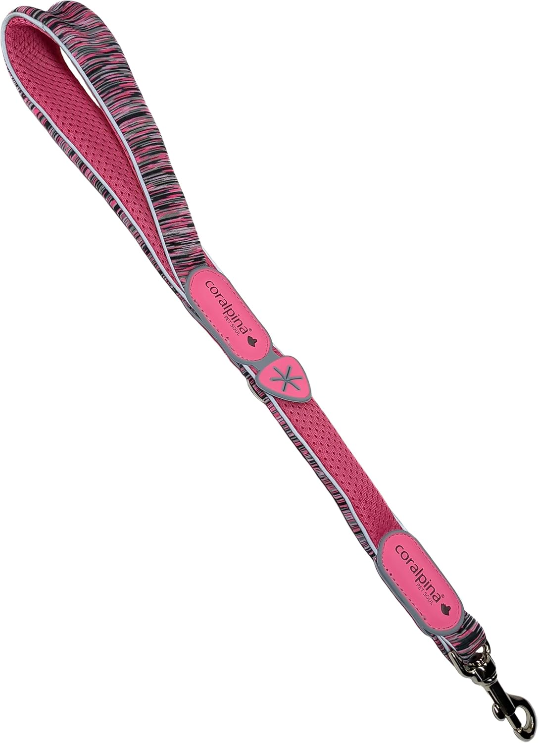 Coralpina - Powermix Simple and Durable Dog Lead with Reflective Parts and Padded Handle, Made of Durable Eco Materials and Nylon Core, Yellow Melange, Size 4/6