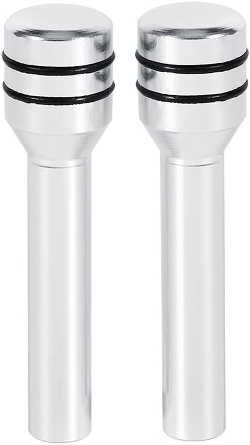 2Pcs Universal Car Truck Aluminum Interior Door Lock Knob Pins Cover Silver image number 3