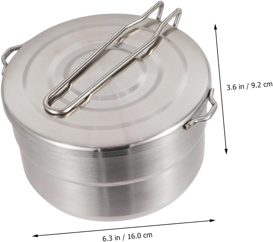 Lightweight Portable Folding Pot Camping Cookware Hiking Pot Outdoor Cooking Utensils Bento for Indoor Outdoor