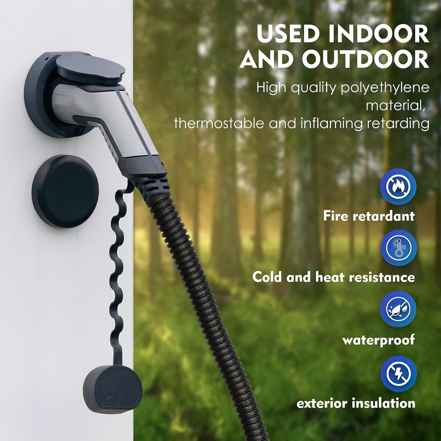 30 Ft Dog Cat Cord Protector Electric Wires Covers Wire Loom Tubing Protect Wires from Rabbits, Cats and Other Pets- Outer Diameter 1/2 Inch image number 3