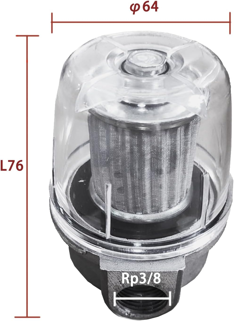 Inline Fuel Filter for Diesel Burner: Female Oil Strainer Filter Replacement, 3-Point Diameter/Transparent Paper, Boiler Tank'S Burner Oil Pump image number 4