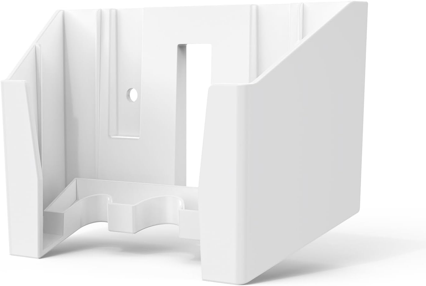 HOLACA Wall Mount Bracket for Starlink Power Supply - White PC Material, Includes Screws & Wall Plugs for Secure Installation image number 3