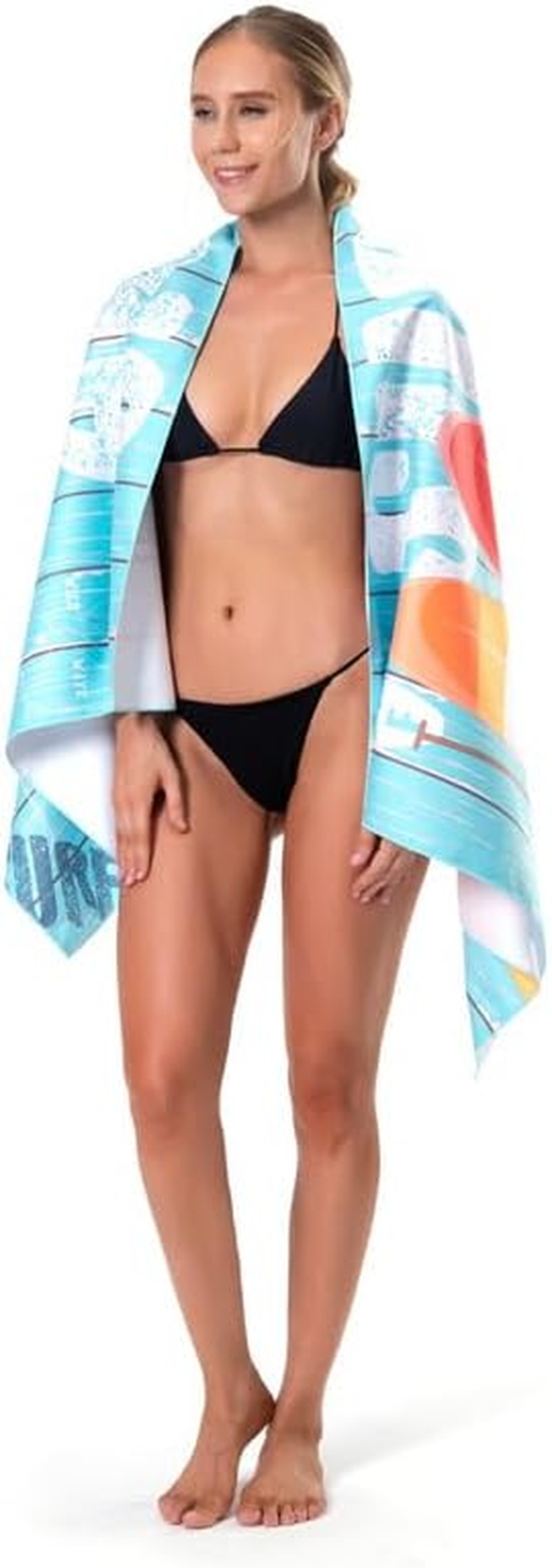 Sand Free XL Beach Towel + Bag Quick Dry Microfibre Compact Light 80X160Cm Swim-Super Absorbent Microfiber Beach Towel image number 3