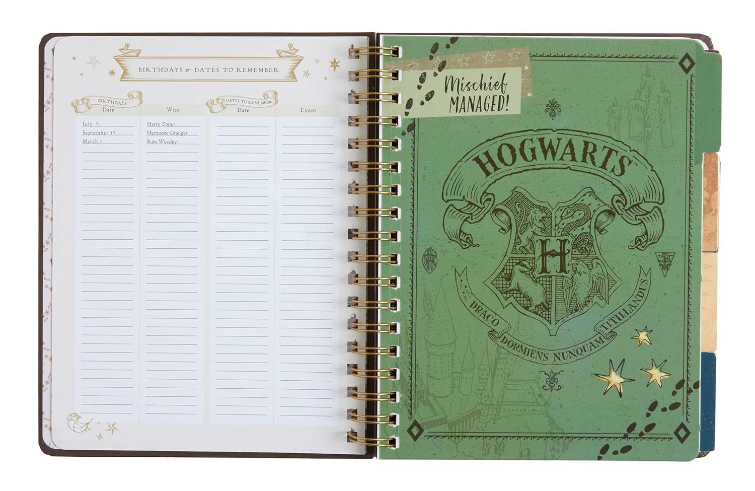 Harry Potter: Hogwarts 12-Month Undated Planner: (Harry Potter School Planner School, Harry Potter Gift, Harry Potter Stationery, Undated Planner) image number 6