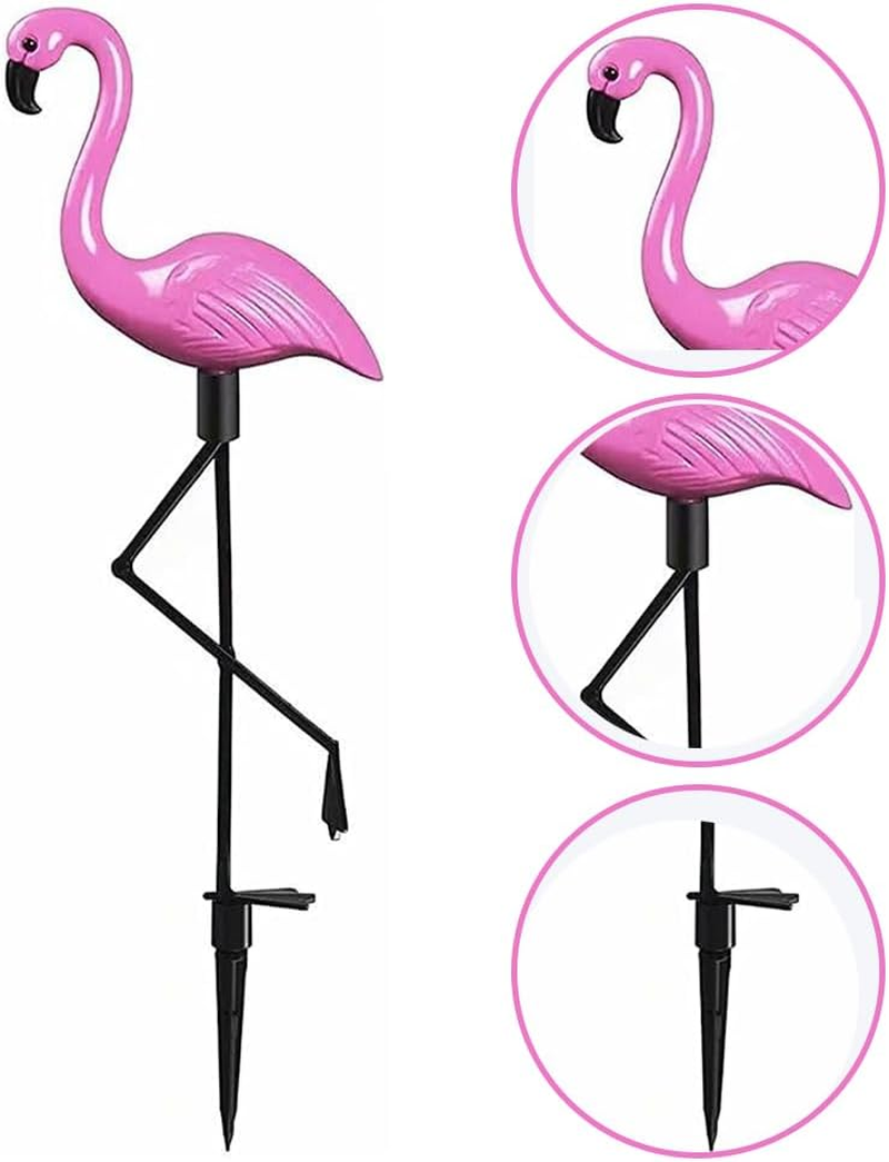 Flamingo Decorative Light,Solar Garden Light,Flamingo Garden Decor,Solar Powered Stake Light,For Yard Patio Lawn Pathway Walkway Driveway,Birthday Holiday Party Night Decoration image number 3