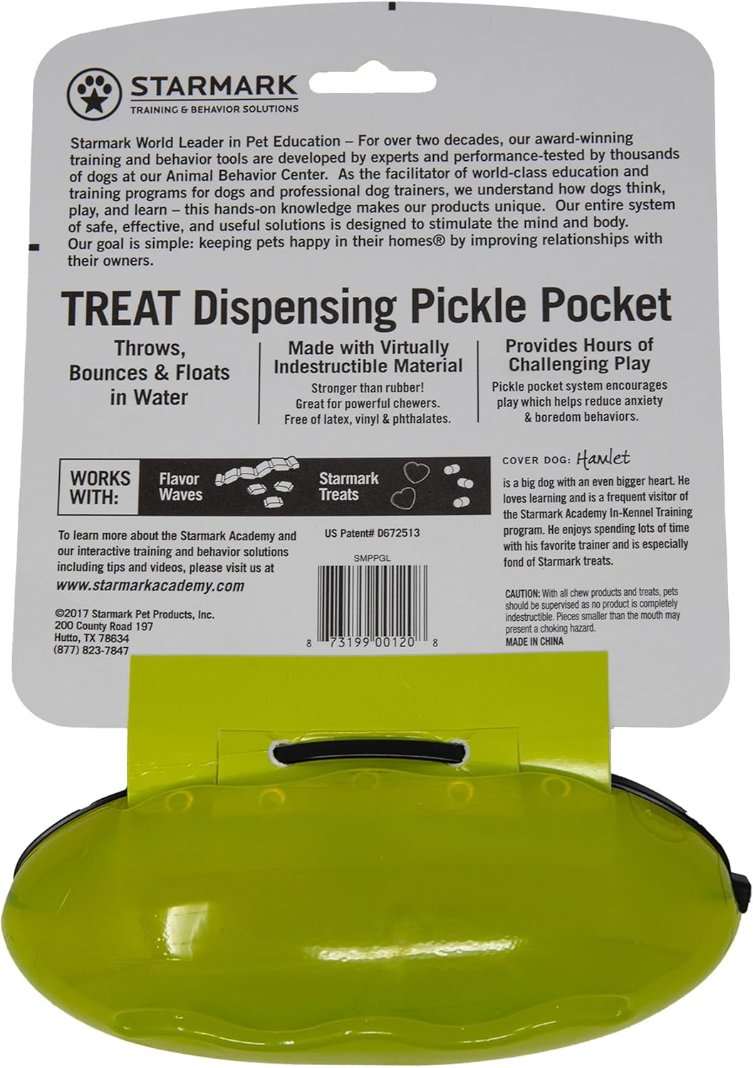 Starmark Treat Dispensing Pickle Pocket for Dogs image number 1