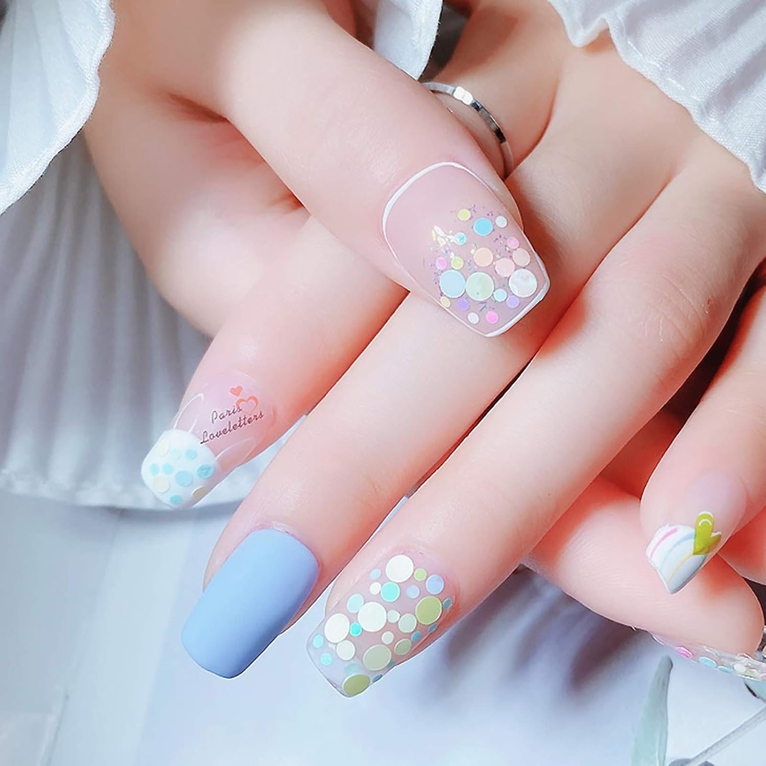 3 Boxes Japanese Style Summer Style Color Nail Art Candy-Colored round Nail Sequins image number 1