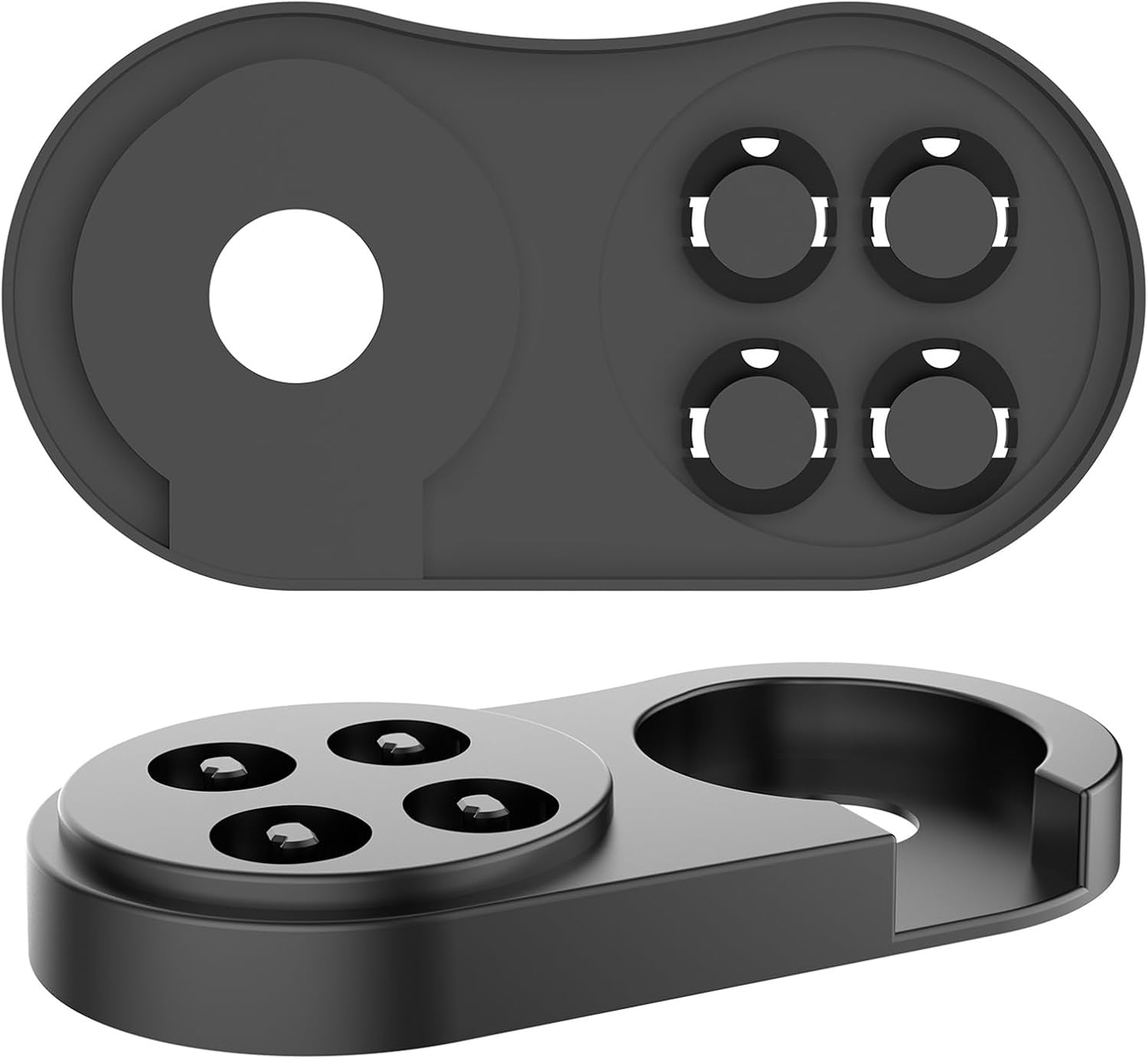 Electric Toothbrush Holder Compatible with Oral B IO3/4/5/6 EB round Head Series Brush Heads, Plastic Organizer Stand (Black) - Black image number 3