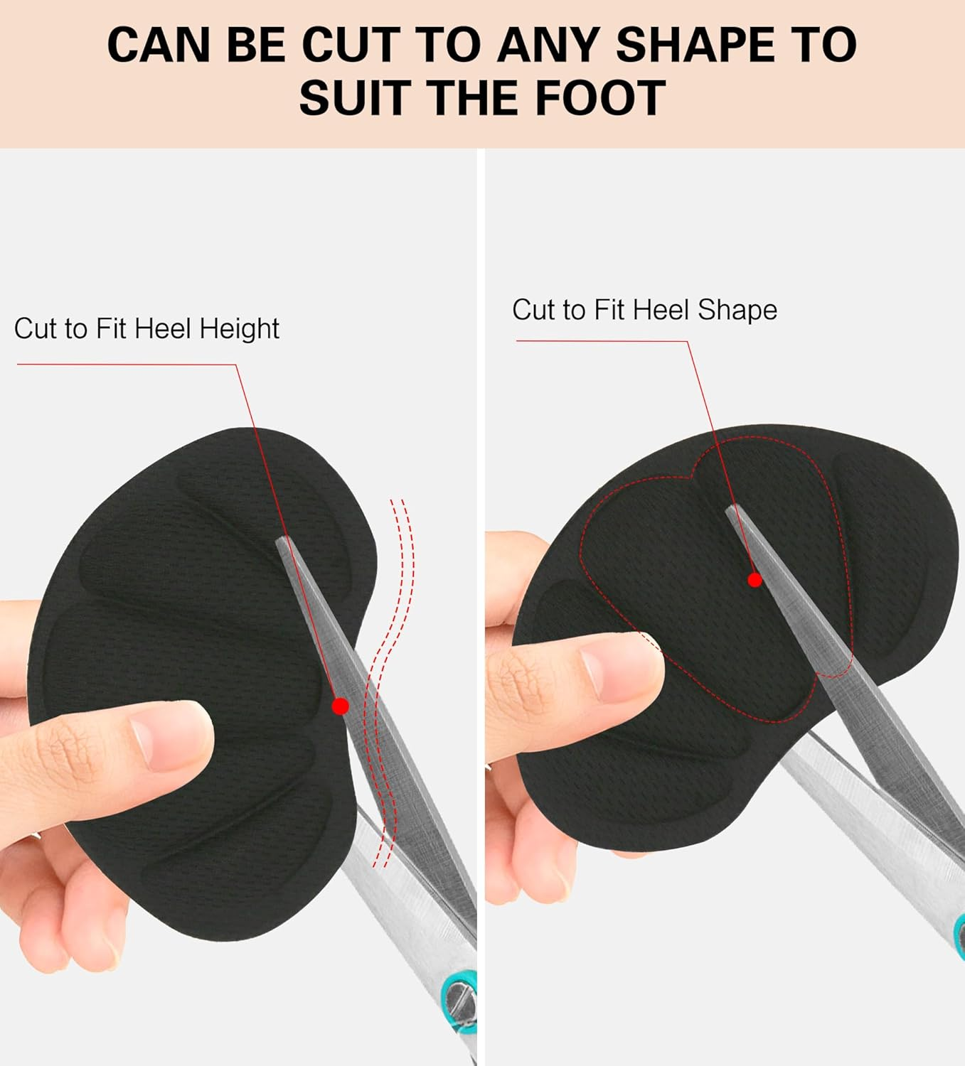 YBVABE Heel Pads, Heel Grips for Shoes, Heel Cushion Inserts, 8 Pcs Mesh Self-Adhesive Heel Liners for Back of Heel, Anti-Slip Shoe Pads for Loose Shoes, Sneakers, Leather Shoes, Women & Men