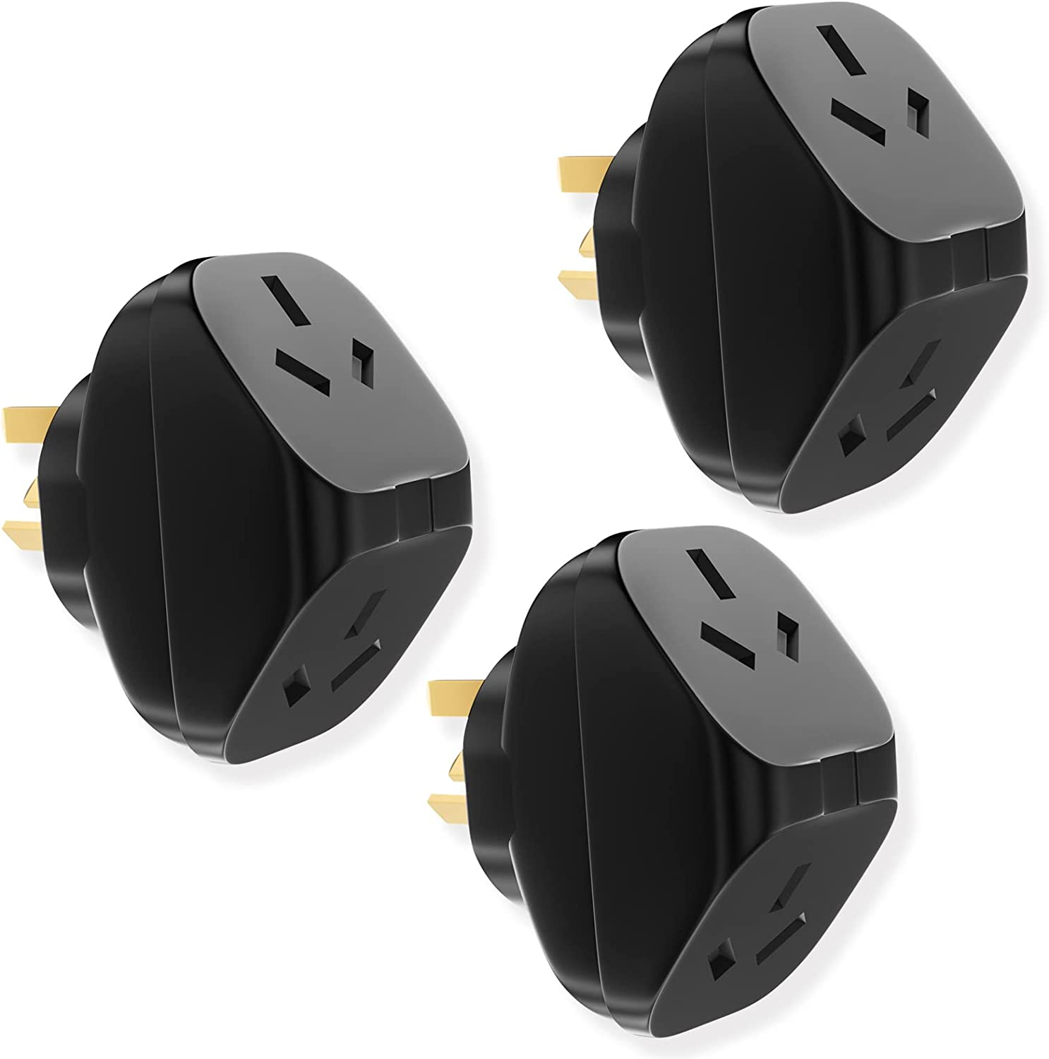 HITRENDS 2 PCS Double Adapter, Outlet Extender, Power Board Australia with No Surge Protector, Multi Plug, Travel Adapter, Cruise Essentials for Home, Hotel, Bedroom image number 5