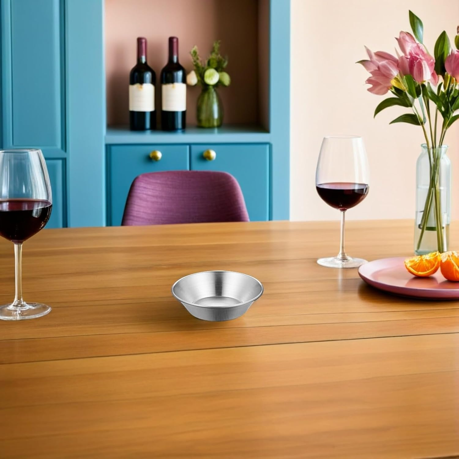 HEANUJJ 6Pcs Aluminium Alloy Egg Tart Baking Molds DIY Pastry Pan for Cakes Jelly Pudding Fruit Compact Lightweight Bakeware for Home Kitchen image number 6