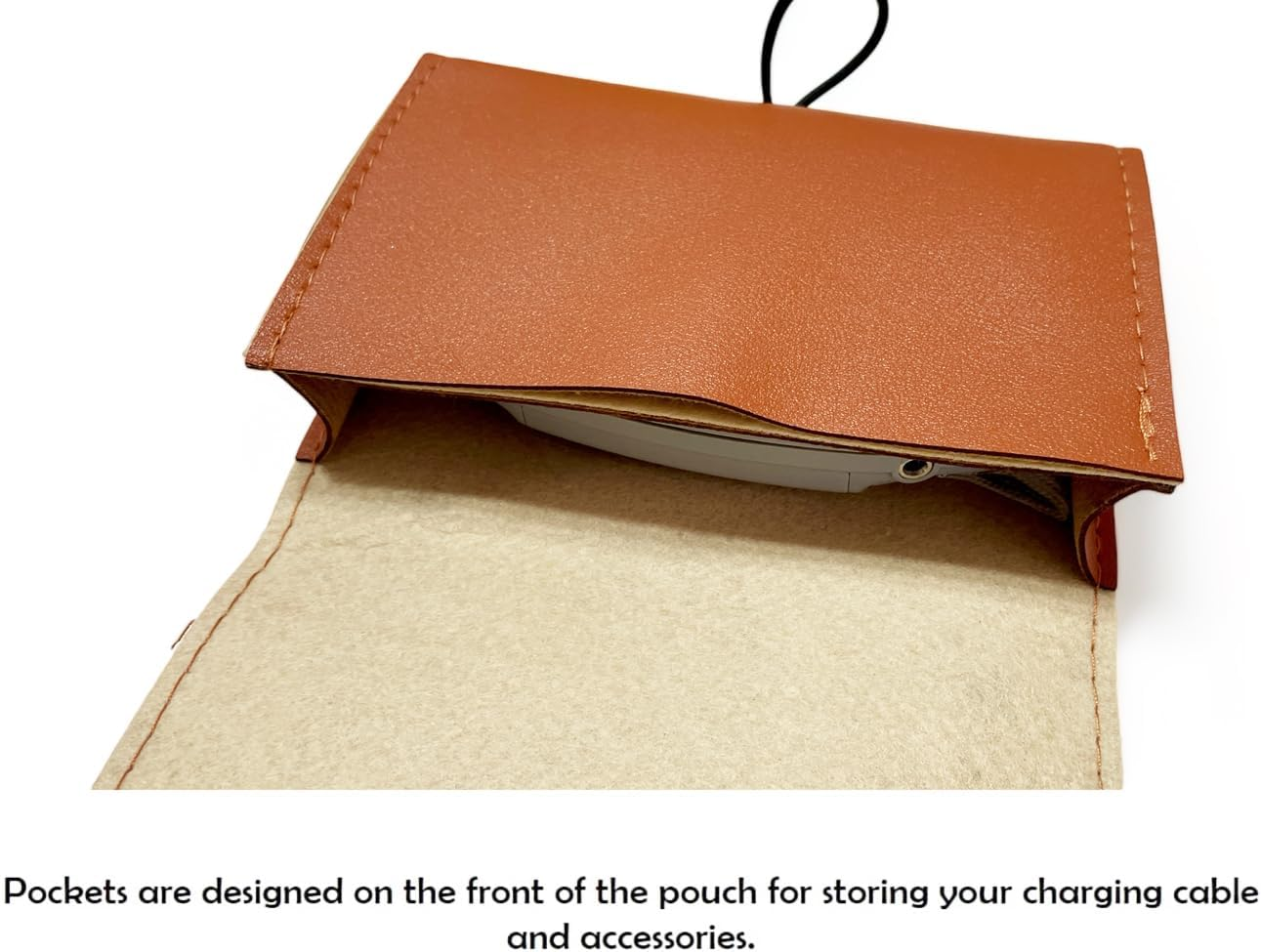 Histco Enterprise PU Leather Case for Nintendo Game Boy, GBA, GBC, Anbernic RG351V, RG350M, Retroid Pocket 1 - Brown image number 1