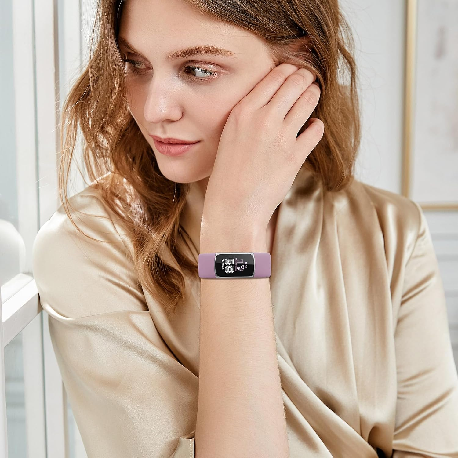 3 Pack Sport Bands for Fitbit Charge 6 Band/For Fitbit Charge 5 Band Women Men, Soft Silicone Strap Replacement Wristbands image number 4