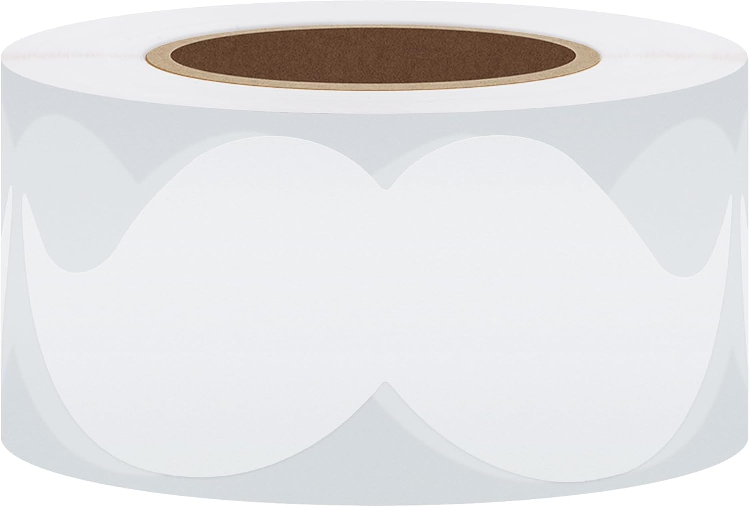 Hybsk 200Pcs Fake Moustache Stickers 3.15X1.57 Inch Self Adhesive Moustache Stickers for Masquerade Party and Father'S Day Performance Themed Party(White)