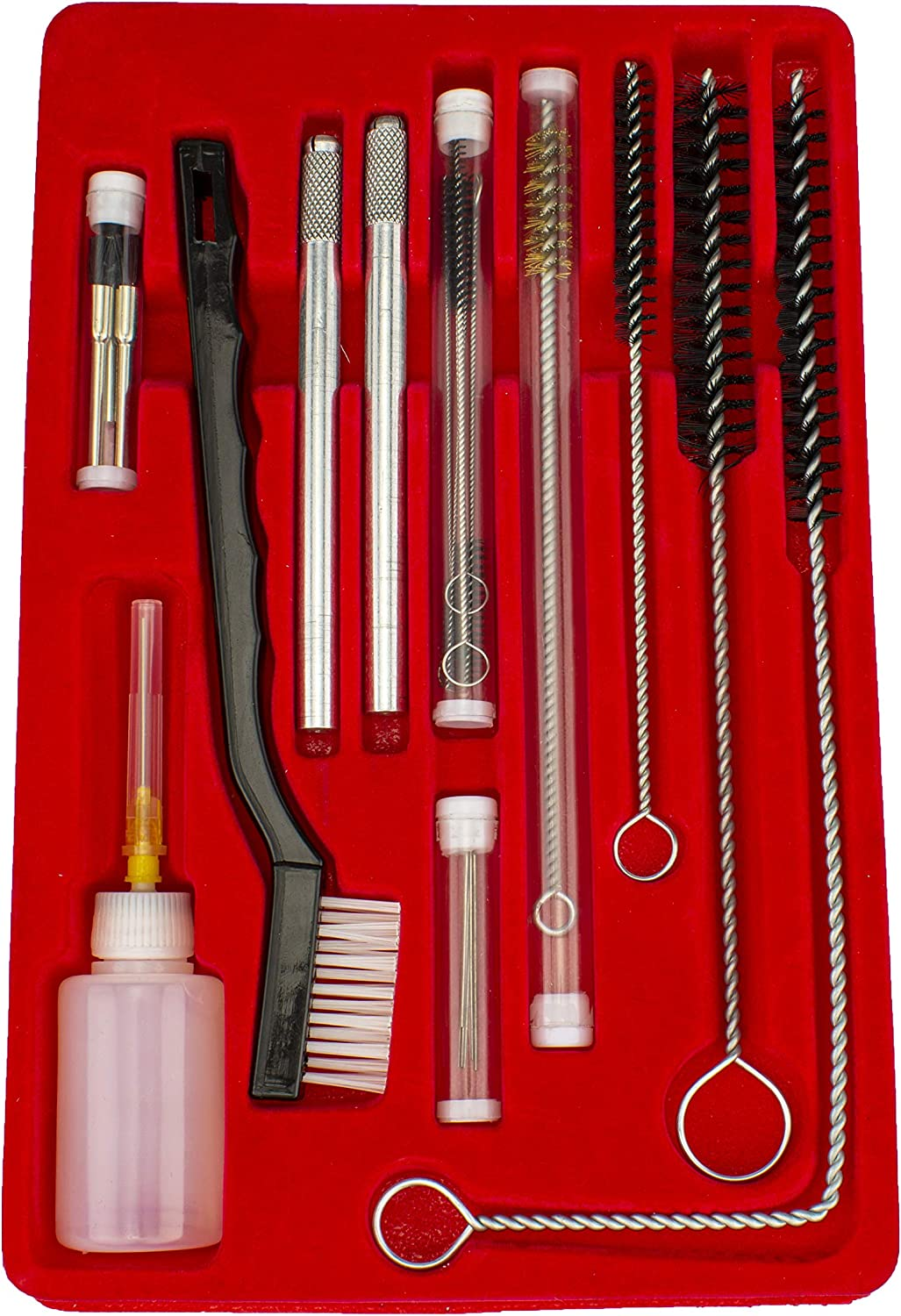 Tooluxe 31209L HVLP Air Spray Gun Cleaning and Maintenance Kit with Storage Case, 22 Piece Complete Set image number 3