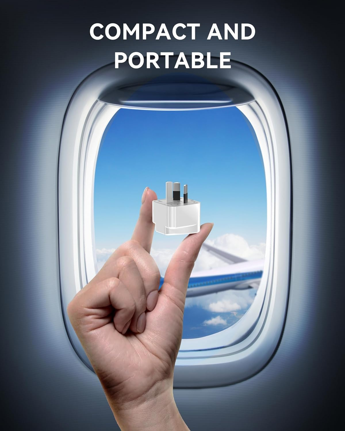 Universal Travel Adapter (4-Pack) - Japan/Us to Australian Power Adapters, Uk/Eu/India to AU Power Plug Adapter, 3 Pin Travel Adaptor Multiplug with Safety Grounded Pin, White image number 2