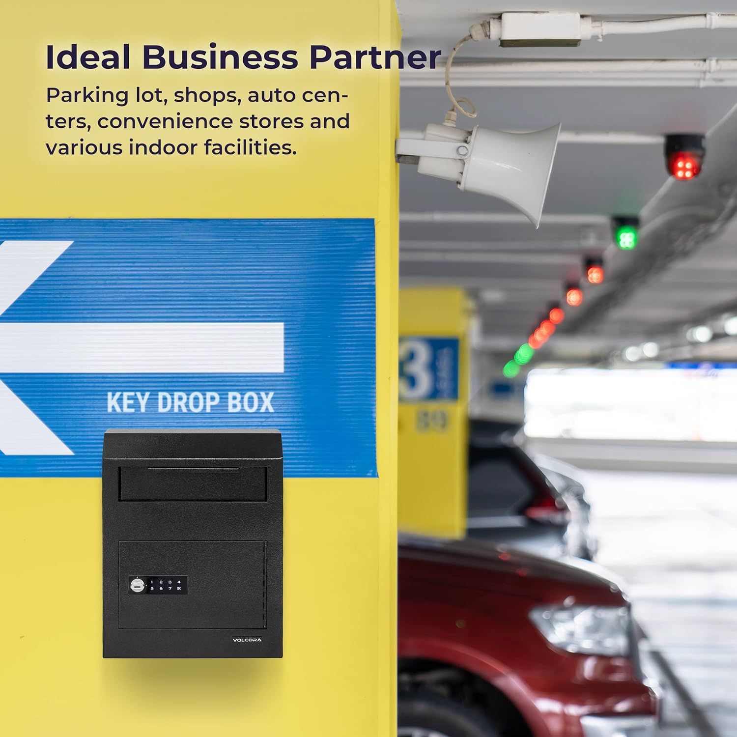 Volcora Key Drop Box with Lock, Drop Slot Depository Safe Box Digital Keypad, Money Drop Safe for Business, Wall Mount Mailbox, Cash Drop Box, Electronic Programmable Lock with Key Indoor Use image number 5