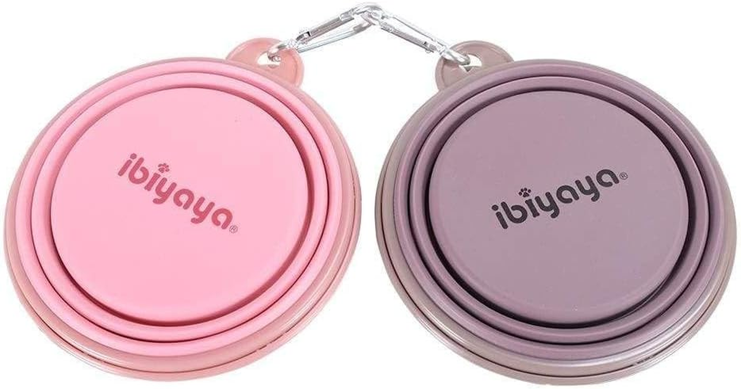 Ibiyaya Quick Bite Collapsible Dog Bowl, Pink image number 1