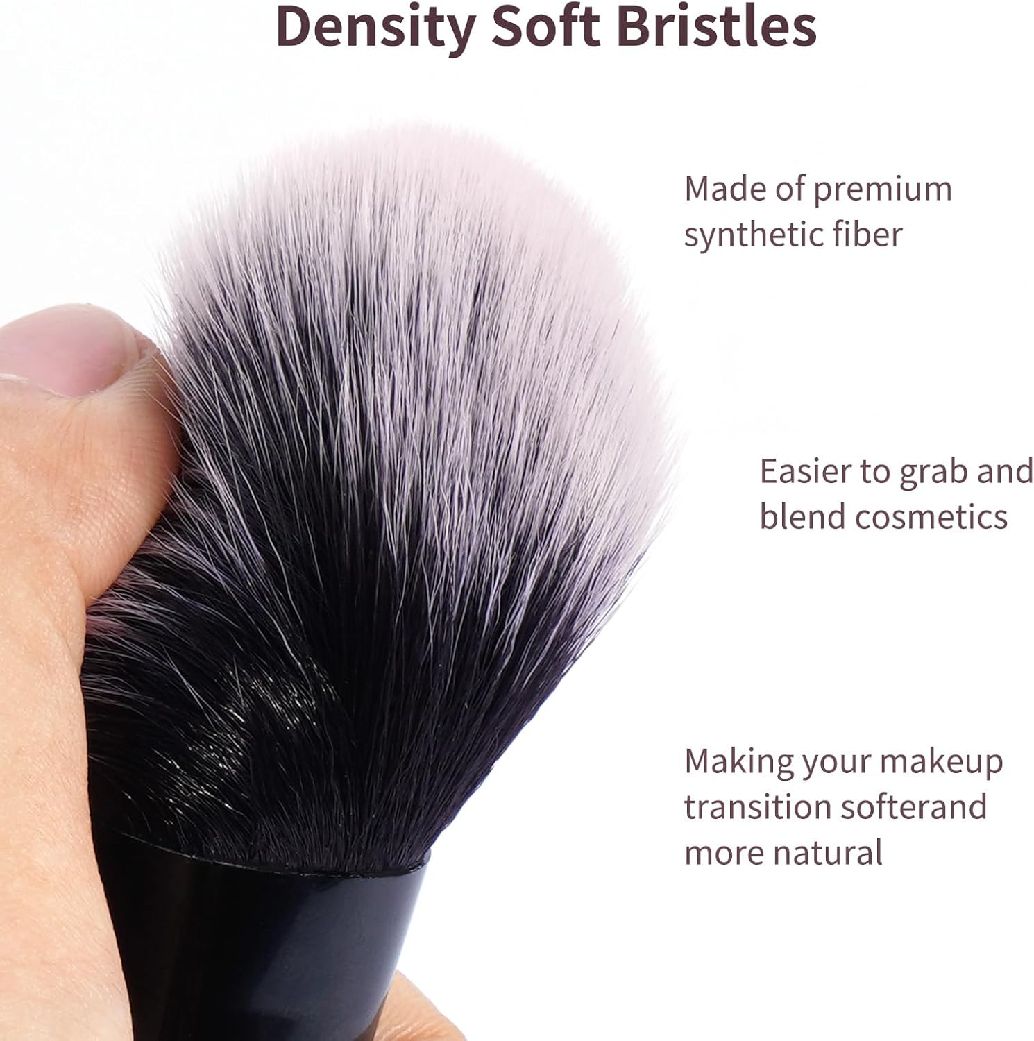 MAANGE Makeup Brushes Set 18 Pcs Premium Synthetic Makeup Brush Powder Blending Foundation Concealers Eye Shadows Blush Brushes Kit Travel Makeup Brushes (Black) image number 5