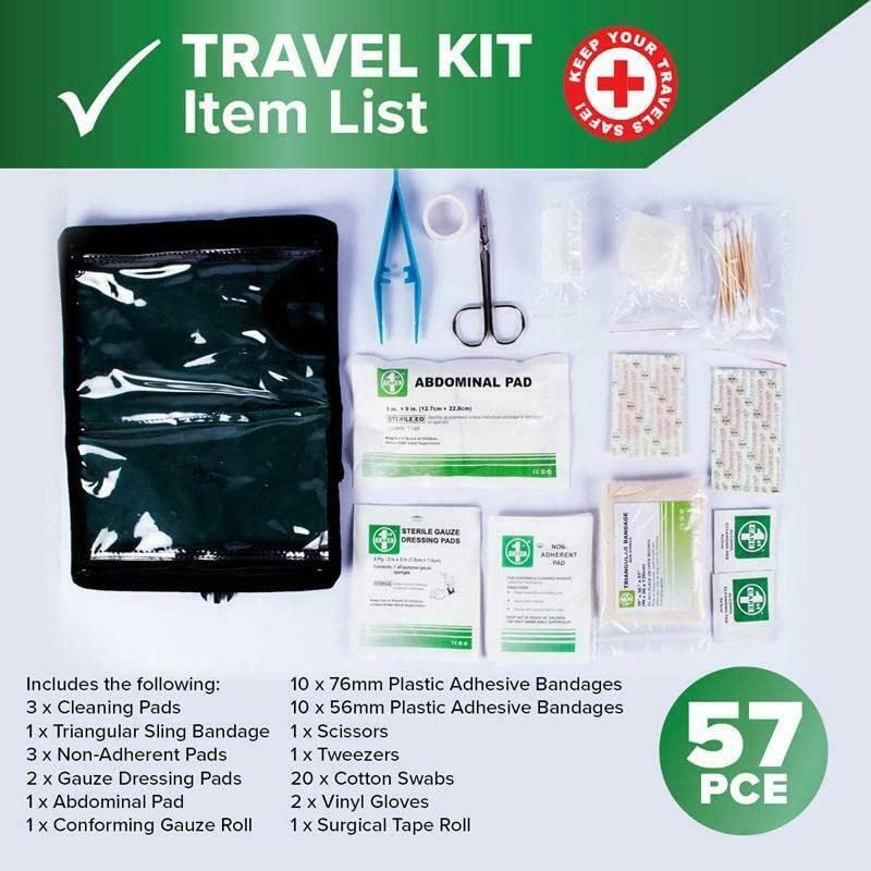 [57PCE] 1St Care Essential First Aid Travel Kit Compact for Car Camping Picnics image number 3
