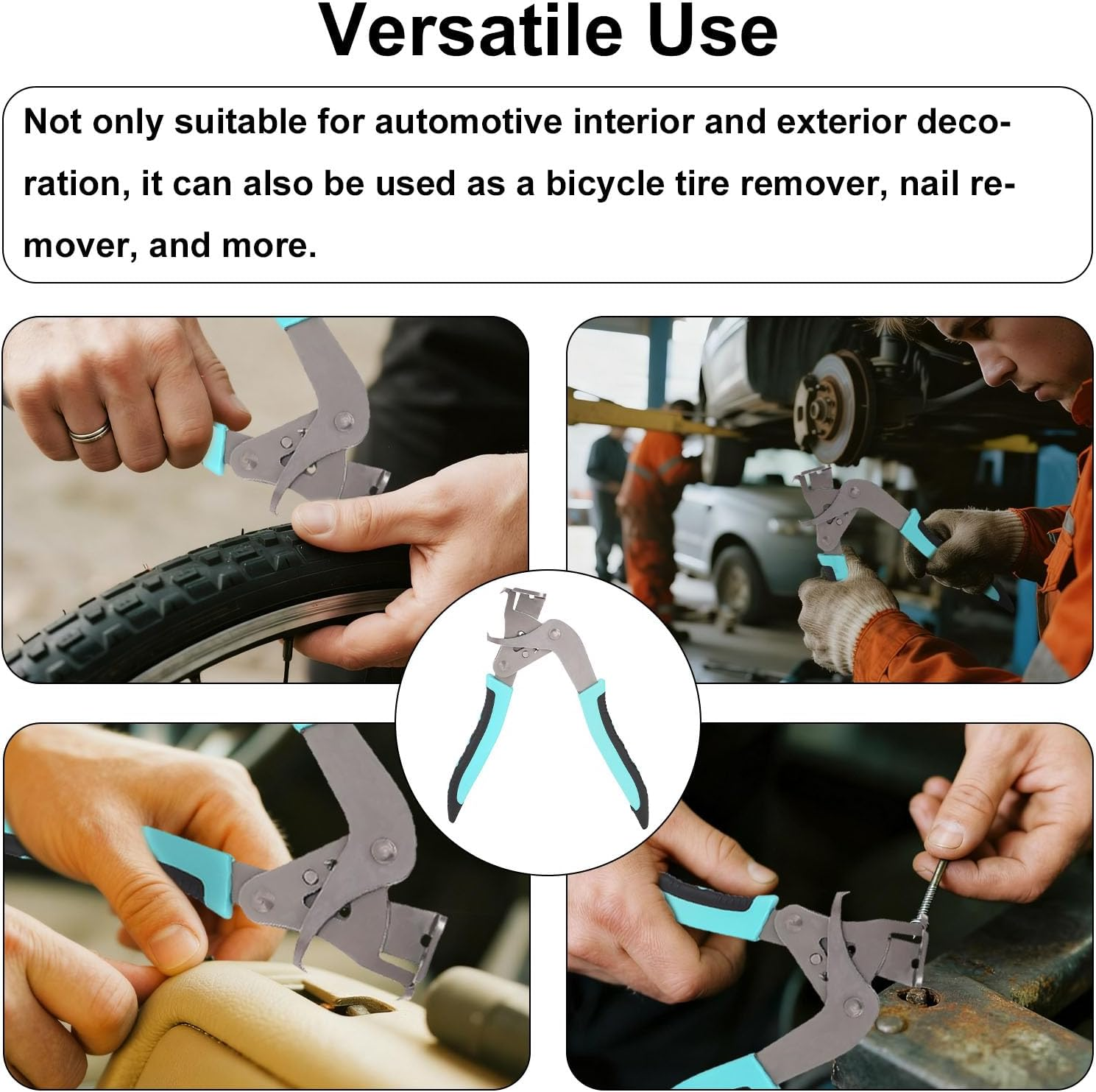 Car Clip Pliers and Disassembly Tool, Stainless Steel Multi-Functional Automotive Snap Pliers Practical Clip Removal Tool for Easy to Remove Fasteners Rivets image number 4