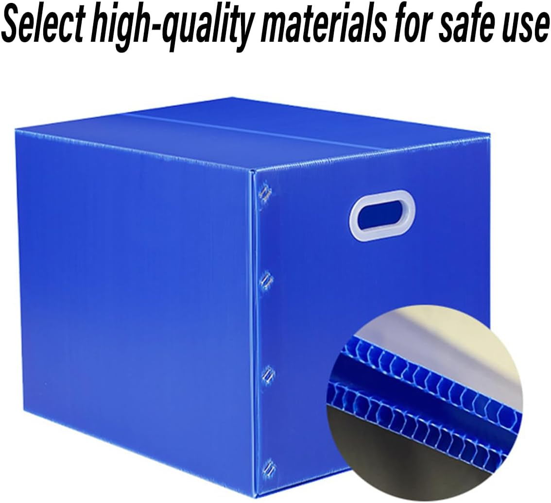 AIMALL Large Capacity Foldable Plastic Storage Box, Waterproof Moving Organizer with Handles, Sturdy PP Material for Home, Office, Warehouse, Available in 30X40Cm, 40X50Cm, 50X70Cm image number 6