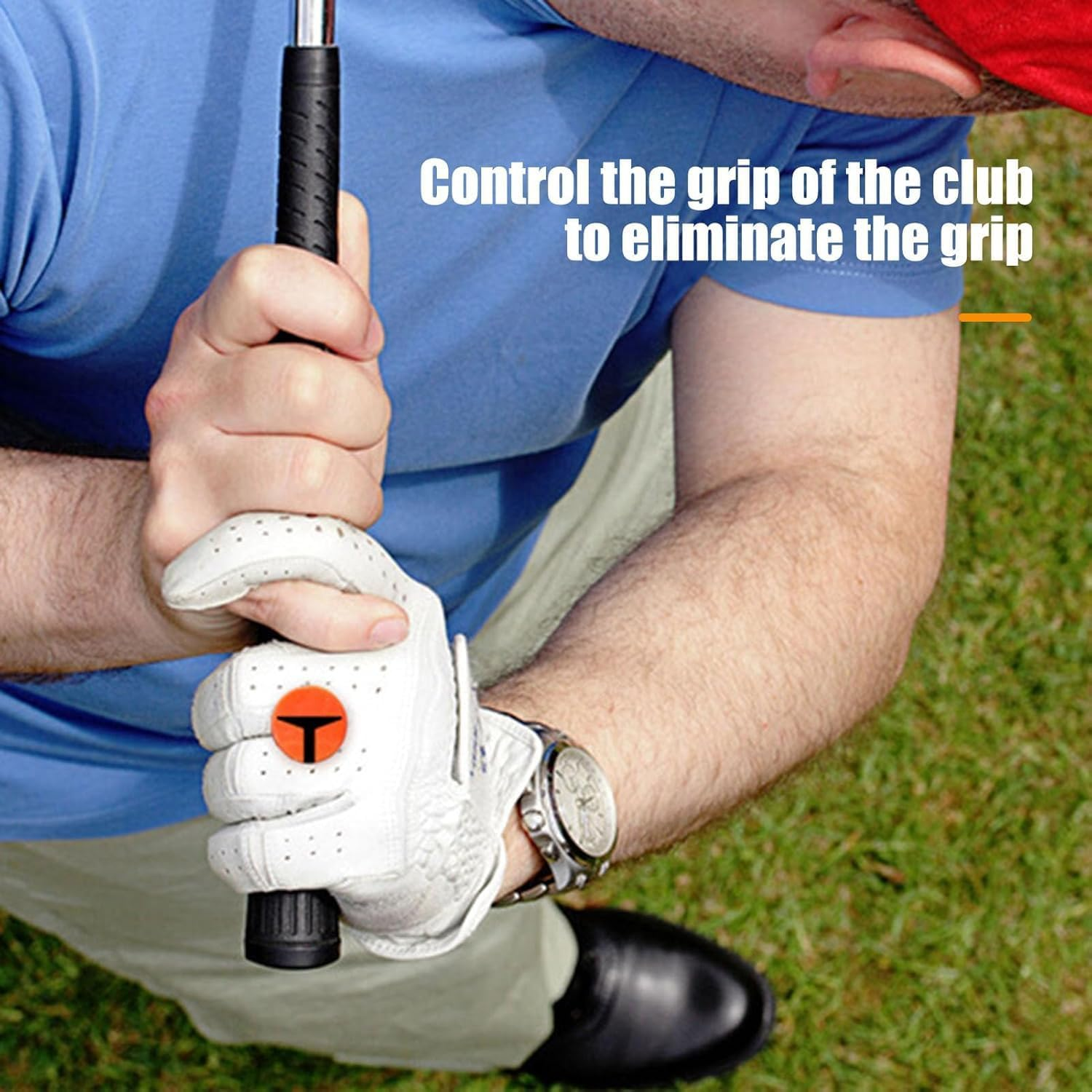 Golf Grip Trainer, T- Grip Golf Golf Club Training Aid, Comfortable Grip Pad for Swing Practice, Golf Training Aid for Men, Golf Accessories image number 3