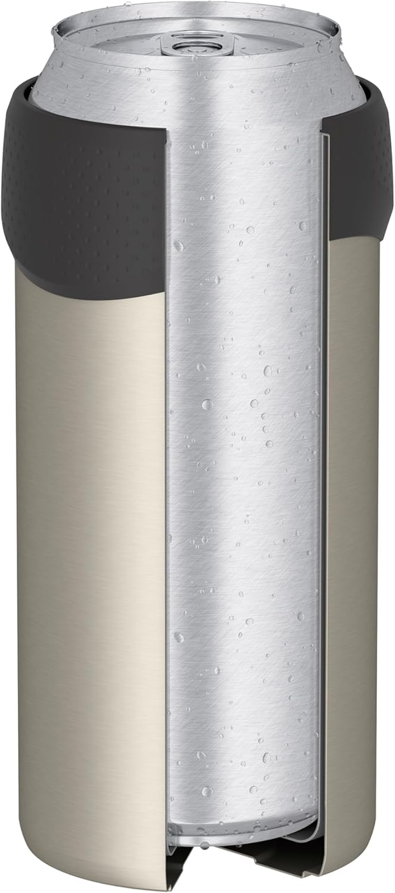 Thermos JDU-500 SMT Insulated Can Holder for 16.9 Fl Oz (500 Ml) Cans, 2-Way Type, Stainless Steel Mat