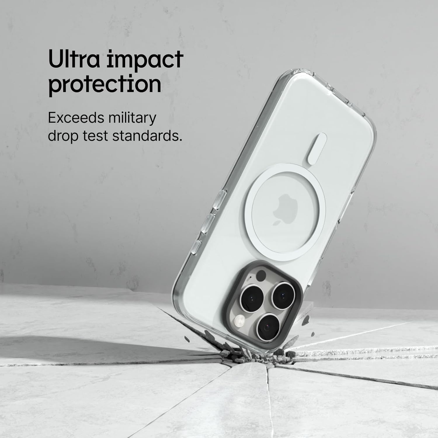 Rhinoshield Clear Case with Camera Control Capture Button Compatible with Magsafe for Iphone 16 | Superior Magnetic, Advanced Yellowing Resistance, Protective Phone Case - Black Camera Ring image number 2