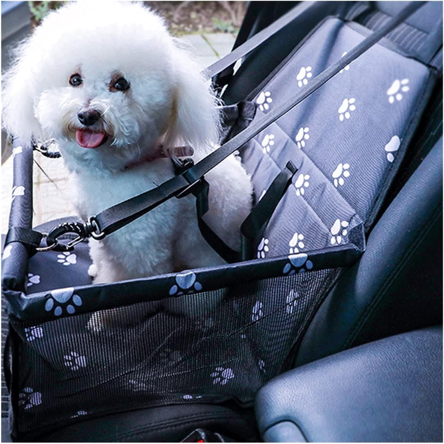 Dog Car Seat Cover Pet Dog Carrier Car Seat Cover Cushion Carry Dog Bag Car Travel Folding Hammock Dog Hammock(Size:Blue) image number 4