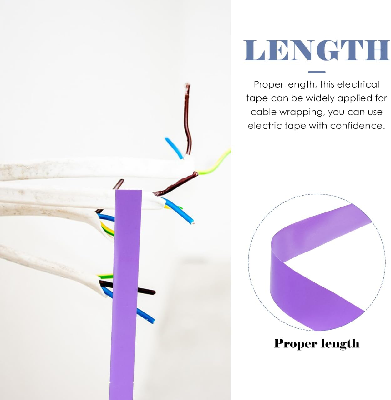 Gatuida PVC Electrician Tape 19Mm X 66Ft Insulation Tape Roll Flame Retardant Moisture Resistant Electrical Wire Adhesive for Home Improvement image number 4