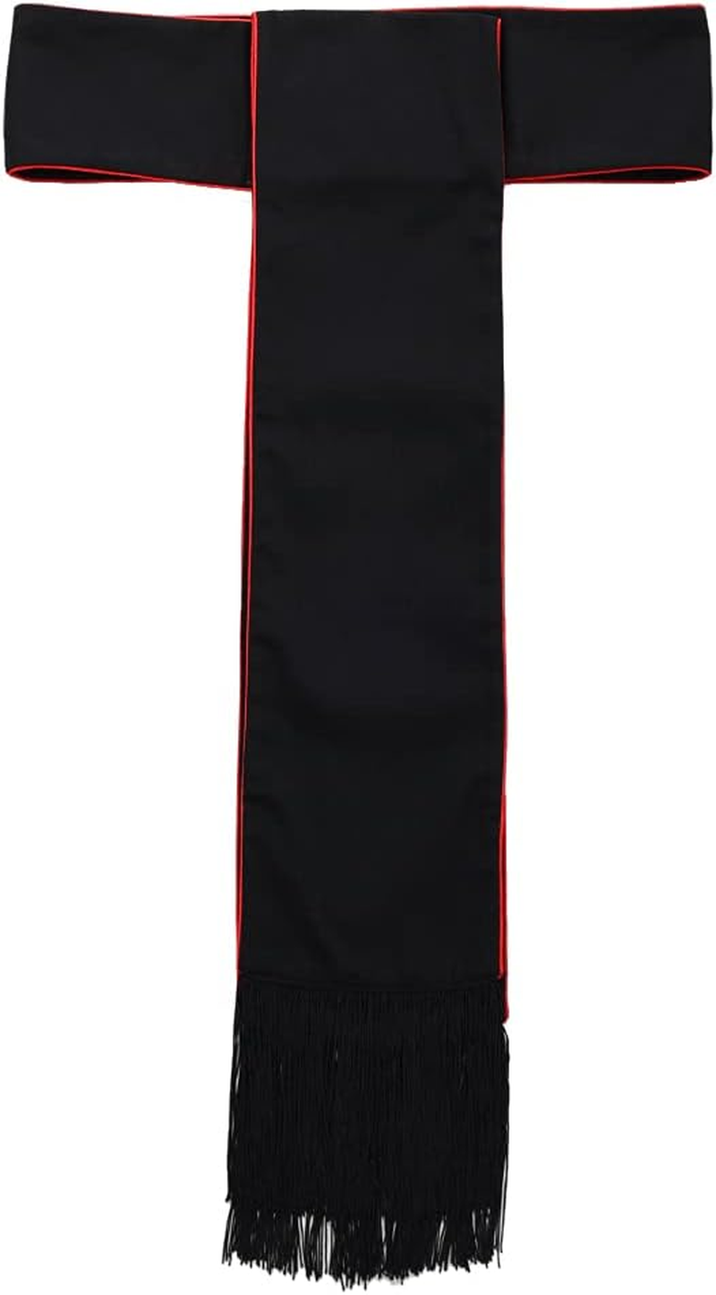 BLESSUME Priest Soutane Roman Cassock Costume Minister Choir Cassock with Cincture Band Belt