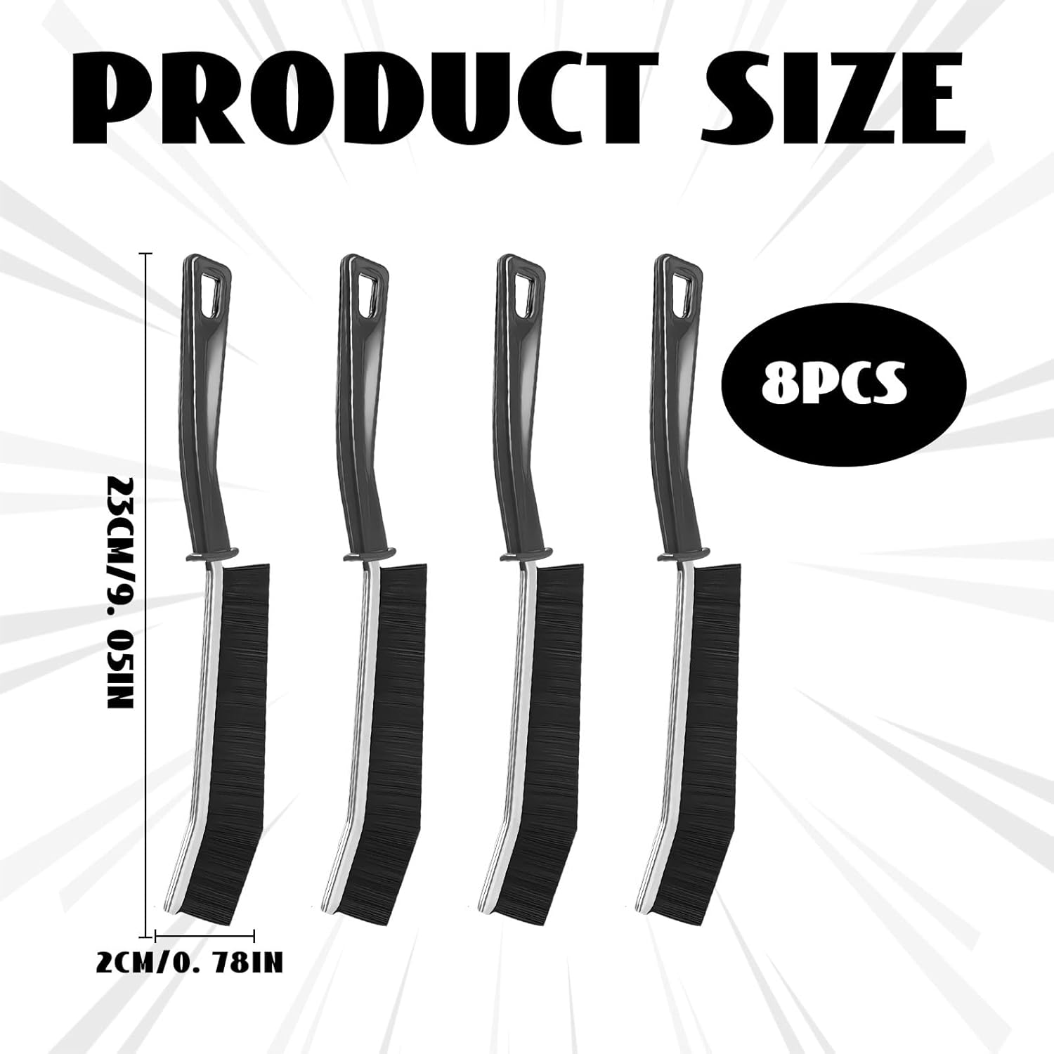 Crevice Cleaning Brush, 8Pcs Grout Brush, Multifunctional Brush Cleaning Tool, Hard Bristle Crevice Cleaning Brush, Cleaning Brush Tool for Window Track, Shower, Kitchen, Toilet image number 1