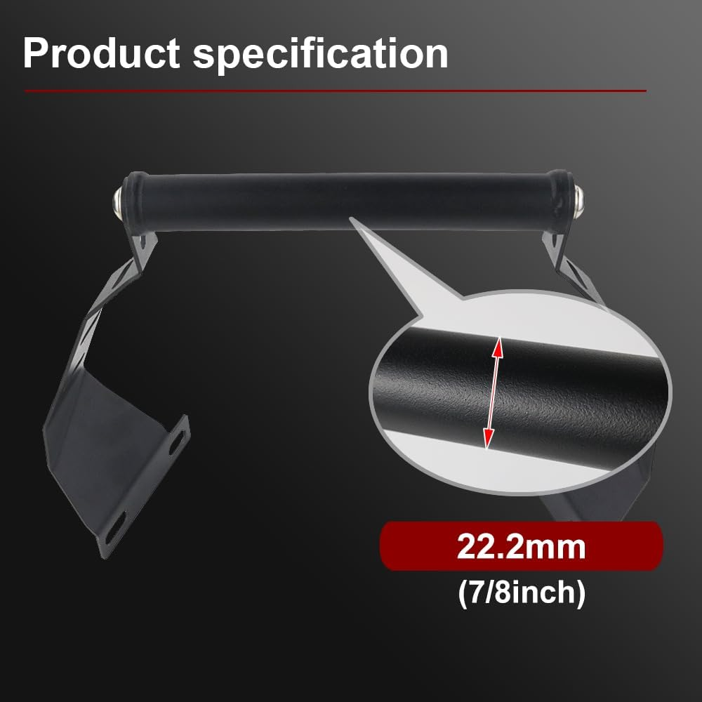 REARACE Motorcycle GPS Mount Bracket Compatible with Royal Enfield Himalayan BS6 2021-2023, Aluminium, Windshield Mount, 22Mm Bar Diameter, Smartphones & GPS Devices image number 4