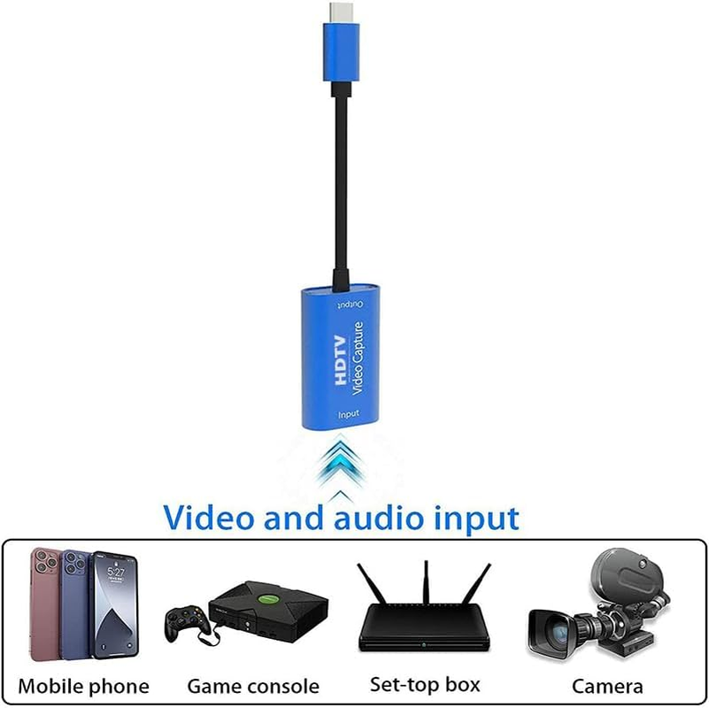 AIMALL HDMI to Type-C Video Capture Card, 4K Input, 1080P 60Fps Output, HD Recorder for Game Live Streaming, Teaching, and Medical Imaging, Plug & Play image number 2