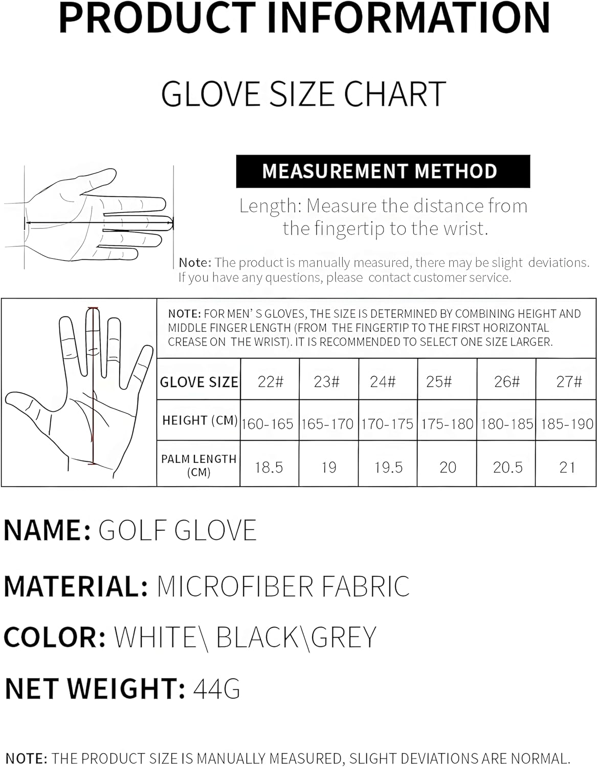 SPP Adjustable Golf Gloves-Breathable, Soft Comfortable Fit, Non-Slip Grip, All-Weather Use, Left or Right Hand for Men & Women image number 1