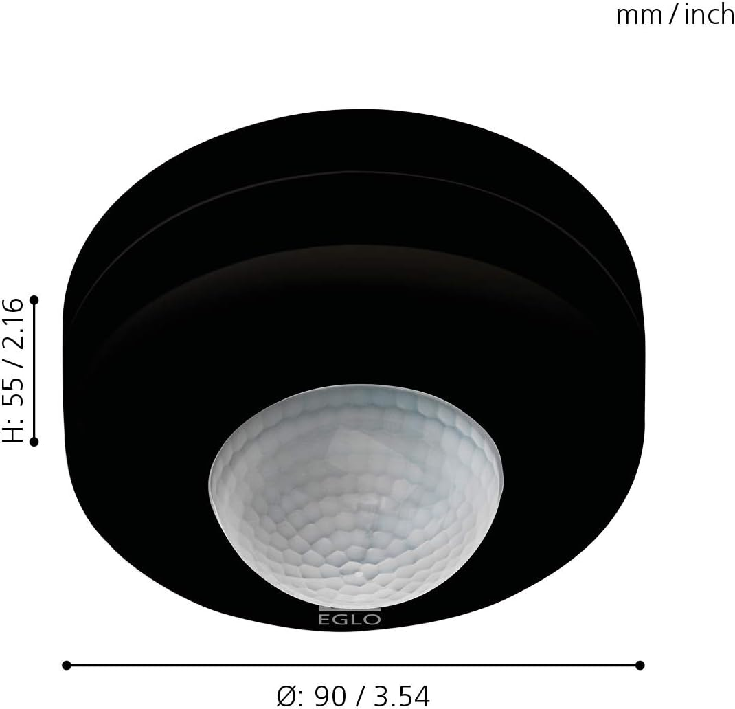 EGLO 97422 DETECT ME 6 Motion Sensor, Black, &Oslash; 90 Mm image number 3