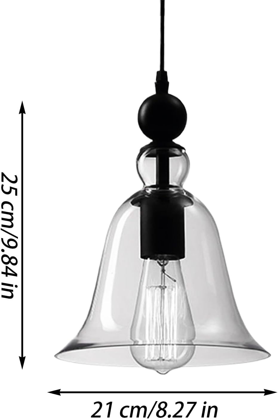 Generico Vintage Hanging Chandelier, Retro Ceiling Luminary Decorative Art | Rustic Hanging Lamp Soft Lighting for Entrance Porch Kitchen Stairs image number 4