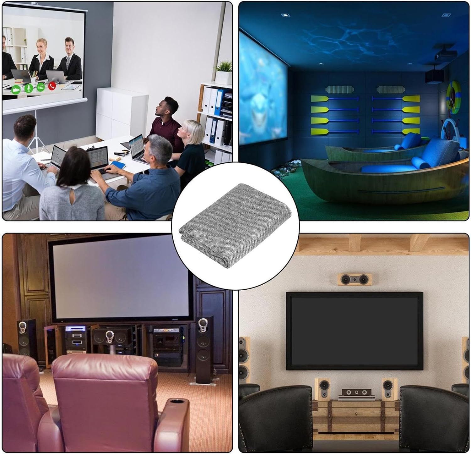 Speaker Grill Cloth | Transparent Speaker Protective Cloth - Great Sound Permeability Fabric Replacement for Audio Panels, Media Cabinet, Home, Stage