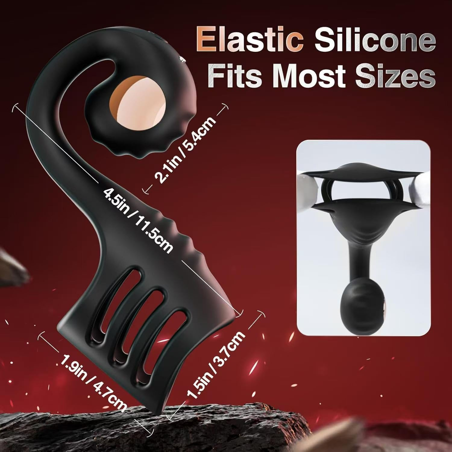 Vibrator Vibrating Cock Ring Sleeve with Snail-Shaped Vibrator Male Sex Toys with 10 Modes, G-Spot Vibrators Men Couple Adult Sex Toys & Games image number 6