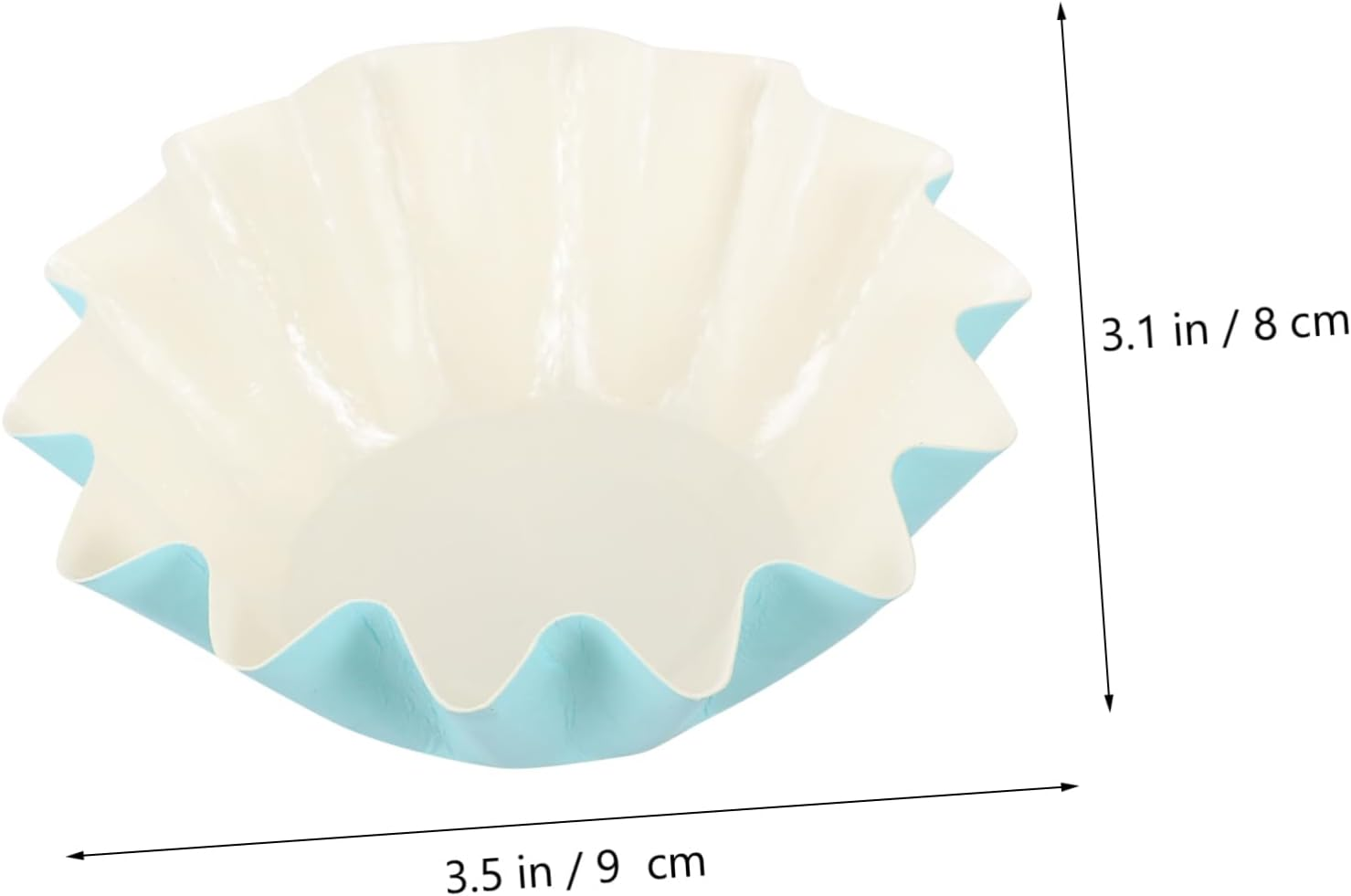 Yardenfun 50Pcs Leakproof Wax Melt Warmer Liners Blue High Temperature Resistant Pet Paper Trays for Home Aromatherapy Wax Melt Cups