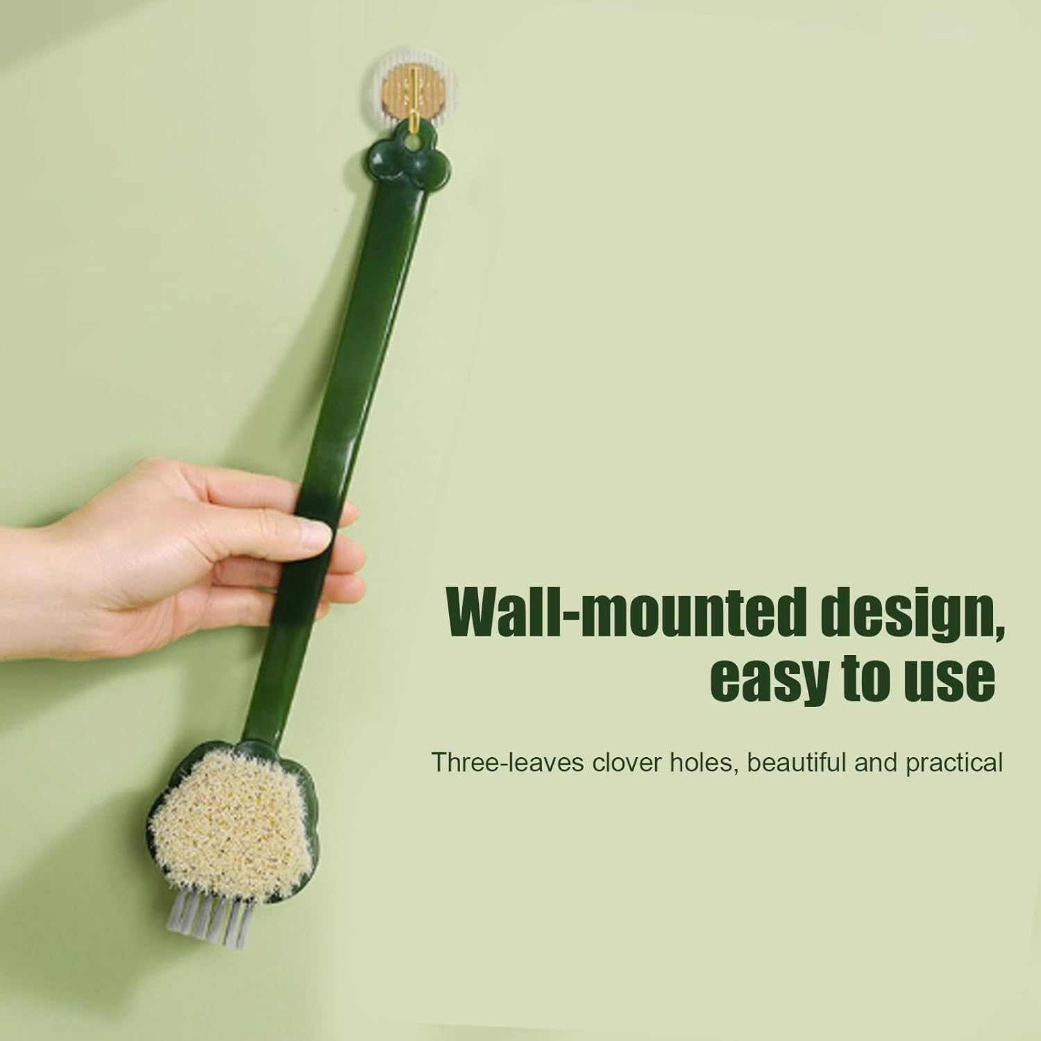 Shower Back Scrubber | Long Back Scrubber for Women Shower | Rich Foam Three-Sided Nails Cleansing Bathing Tool for Women Men Adults Seniors Teens Students