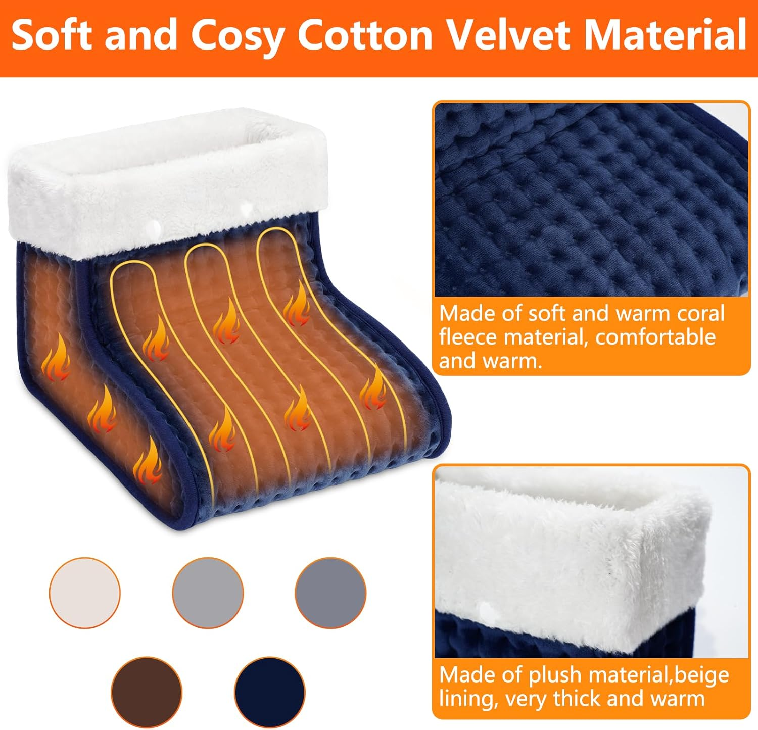 Electric Foot Warmer, Foot Warmer Heated for Men & Women image number 4