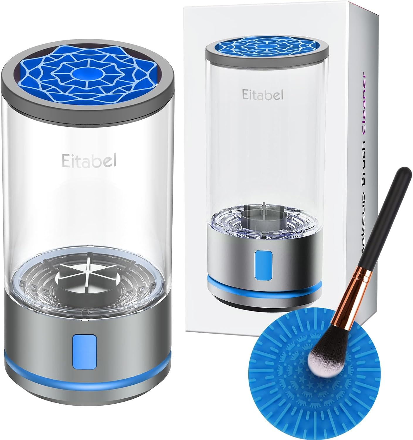 EITABEL Makeup Brush Cleaner Machine Parts: Spin Blade & Charging Port Cover &ndash; Fix Broken Vortex Wheel & Prevent Water Damage (Accessory Kit Only for EITABEL C3) image number 3