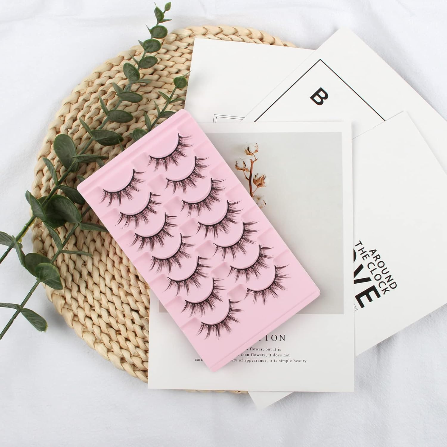Oreola Manga Lashes - Natural Look Wispy Spiky Lashes, 7 Pairs Asian 3D False Eyelashes image number 6