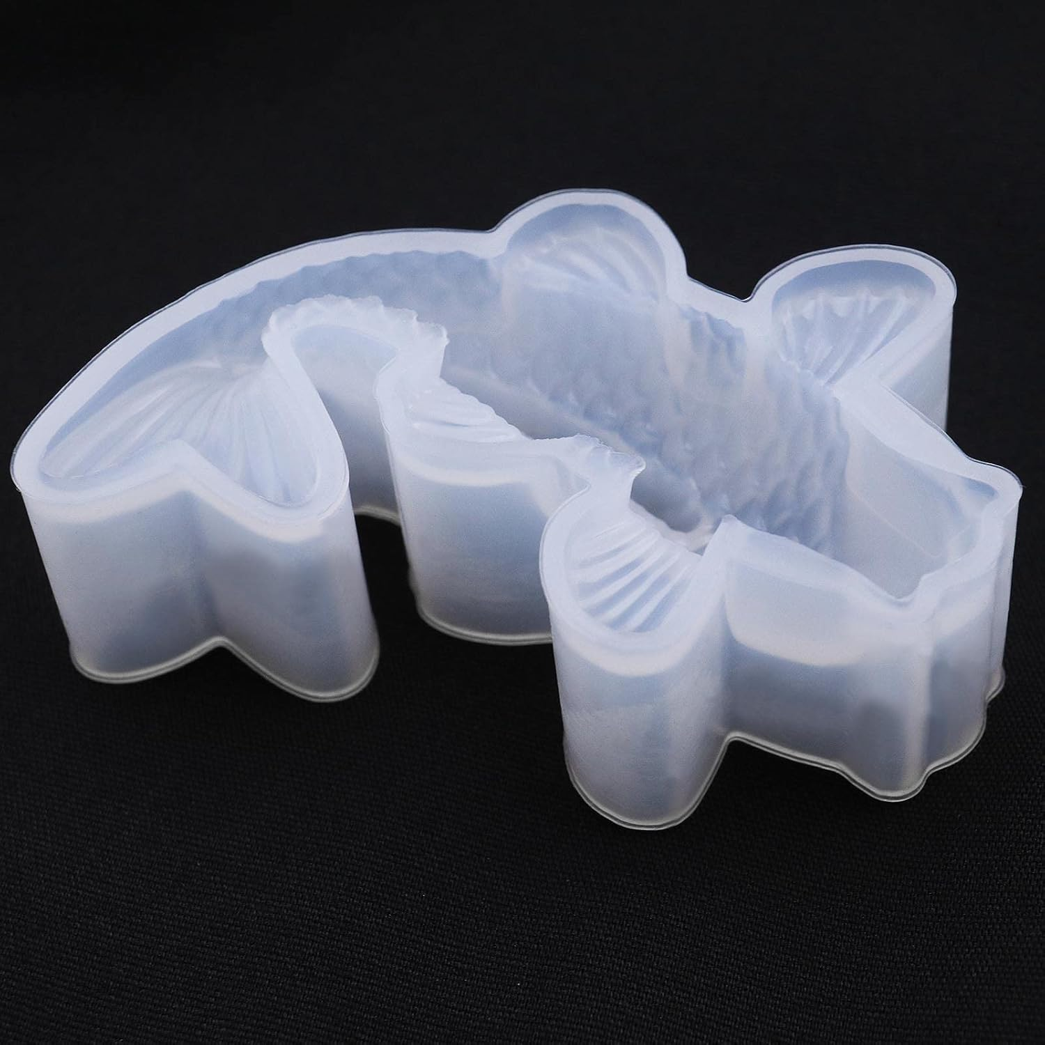 Ecsing 5Pcs 3D Koi Fish Silicone Resin Mould Koi Fish Tank Decor Simulation Resin Mould Resin Fish Mould Accessories for DIY Making image number 2