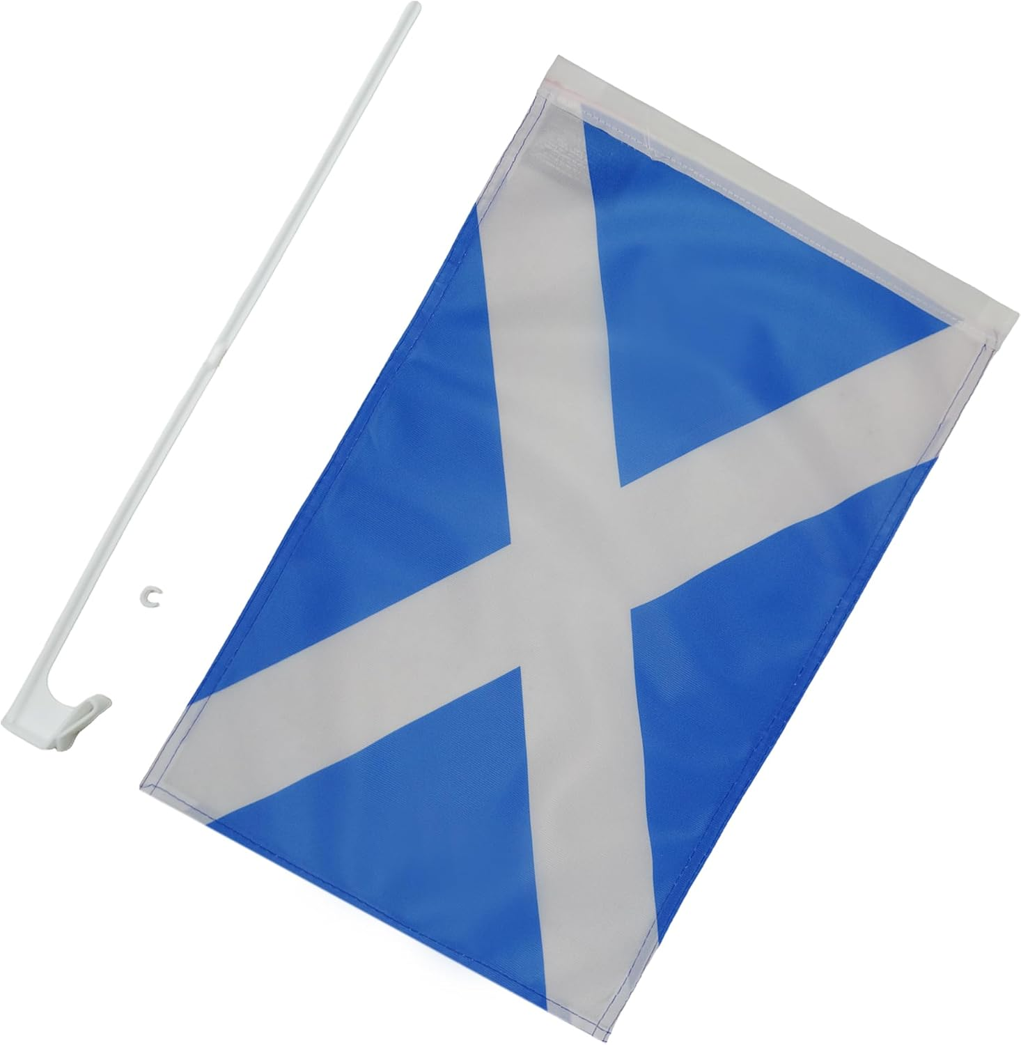 Scotland Car Flag 18'' X 12'' - Scottish Car Flags 30 X 45Cm - Banner 18X12 INCHES Plastic Stick - AZ FLAG image number 3